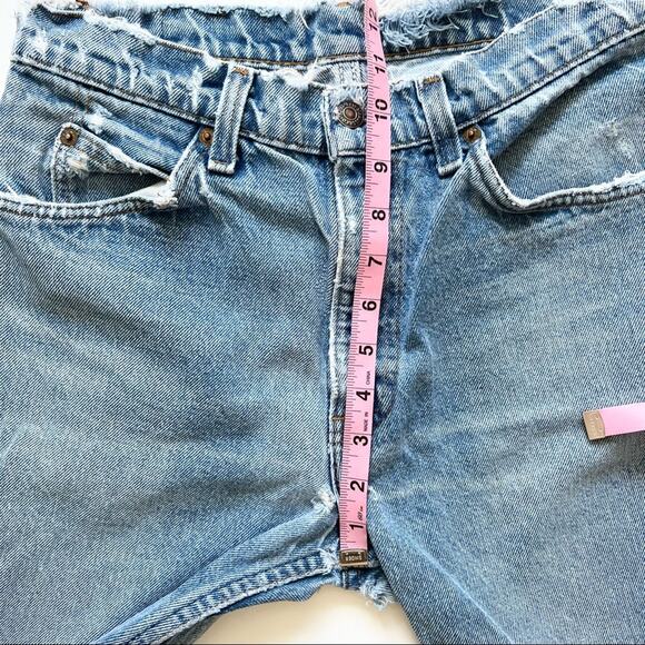 Vintage Levi’s Denim Shorts 28" Distressed‎ High Rise Orange Tab Cut Offs - Picture 11 of 15
